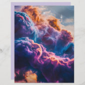 Abstract Space Nebula Art - Colorful Paper Sheet (正面/裏面)