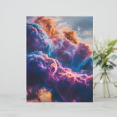 Abstract Space Nebula Art - Colorful Paper Sheet (スタンド正面)