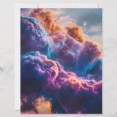 Abstract Space Nebula Art - Colorful Paper Sheet (正面)