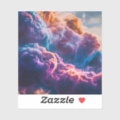 Abstract Space Nebula Art - Colorful Stickers シール (シート)