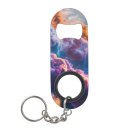 Abstract Space Nebula Cosmic Bottle Opener キーホルダー栓抜き