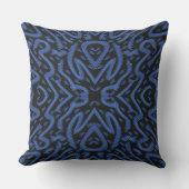 Abstract Spiny Crest Spiked In Blue Colors Pattern アウトドアクッション (正面)