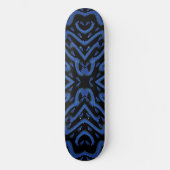 Abstract Spiny Crest Spiked In Blue Colors Pattern スケートボード (正面)