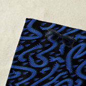 Abstract Spiny Crest Spiked In Blue Colors Pattern ビーチタオル (インサイチュ)