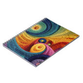 Abstract Spiral Pattern Colorful 3D Swirl Texture ノートブック (左側)