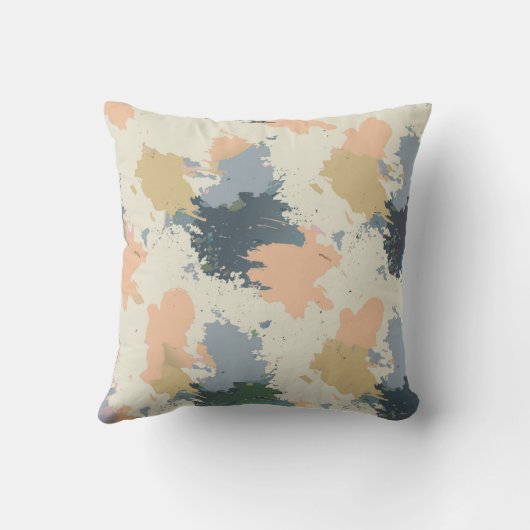 Abstract Splash Throw Pillow クッション (裏面)