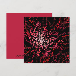 Abstract Splatter Dots Of Pinks And Reds Pattern カード