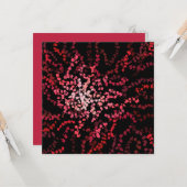 Abstract Splatter Dots Of Pinks And Reds Pattern カード (正面/裏面インサイチュ)