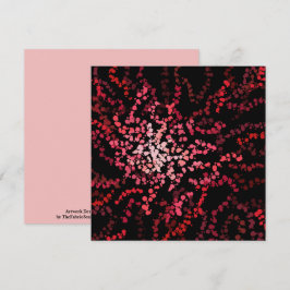 Abstract Splatter Dots Of Pinks And Reds Pattern カード