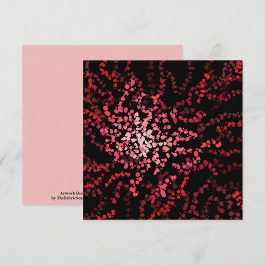Abstract Splatter Dots Of Pinks And Reds Pattern カード (正面/裏面)