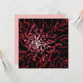 Abstract Splatter Dots Of Pinks And Reds Pattern カード (正面/裏面インサイチュ)