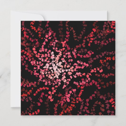 Abstract Splatter Dots Of Pinks And Reds Pattern カード (正面)