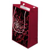 Abstract Splatter Dots Of Pinks And Reds Pattern スモールペーパーバッグ (裏面アングル)