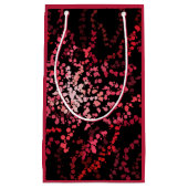 Abstract Splatter Dots Of Pinks And Reds Pattern スモールペーパーバッグ (正面)