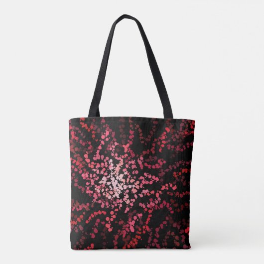 Abstract Splatter Dots Of Pinks And Reds Pattern トートバッグ (裏面)