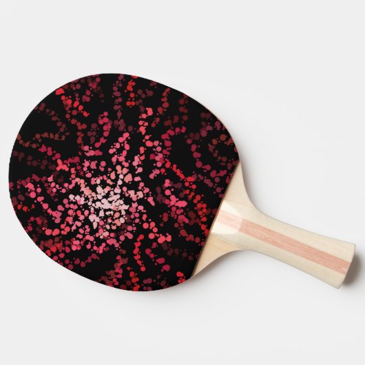 Abstract Splatter Dots Of Pinks And Reds Pattern 卓球ラケット (横)