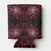 Abstract Splatter Dots Of Pinks And Reds Pattern 缶クーラー (裏面)