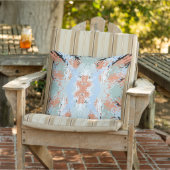 Abstract Split Ends Pattern And Soft Pastels アウトドアクッション (椅子)