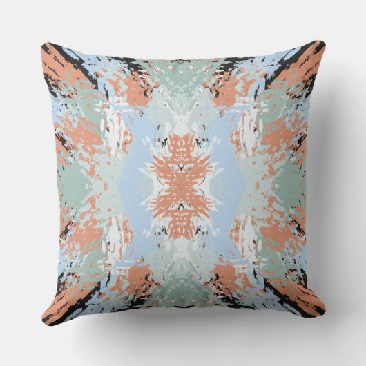 Abstract Split Ends Pattern And Soft Pastels アウトドアクッション (裏面)