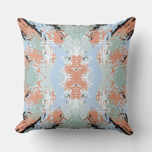 Abstract Split Ends Pattern And Soft Pastels アウトドアクッション (正面)
