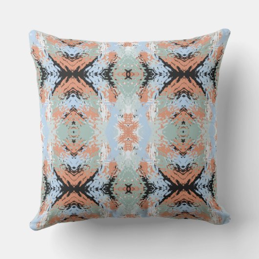 Abstract Split Ends Pattern And Soft Pastels アウトドアクッション (裏面)