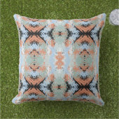 Abstract Split Ends Pattern And Soft Pastels アウトドアクッション (芝生)