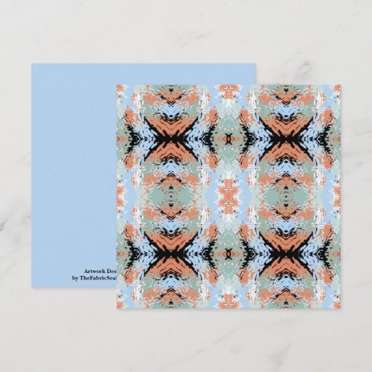 Abstract Split Ends Pattern And Soft Pastels カード (正面/裏面)