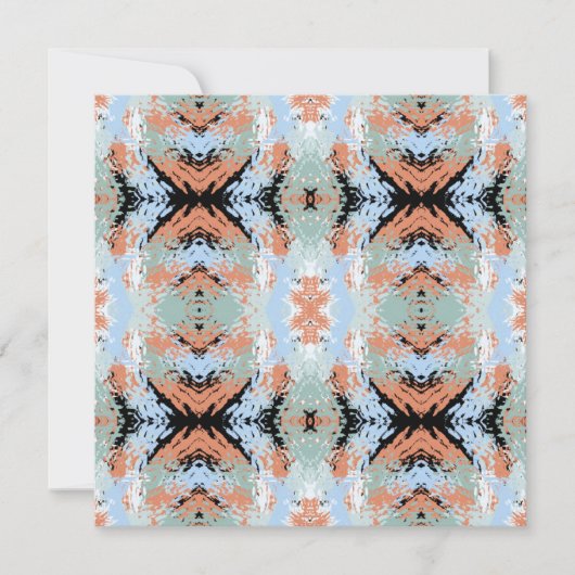 Abstract Split Ends Pattern And Soft Pastels カード (正面)