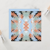 Abstract Split Ends Pattern And Soft Pastels カード (正面/裏面インサイチュ)