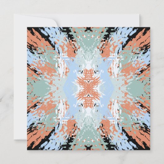 Abstract Split Ends Pattern And Soft Pastels カード (正面)