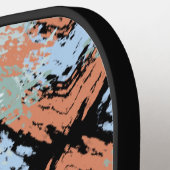 Abstract Split Ends Pattern And Soft Pastels ピックルボールラケット (左詳細)