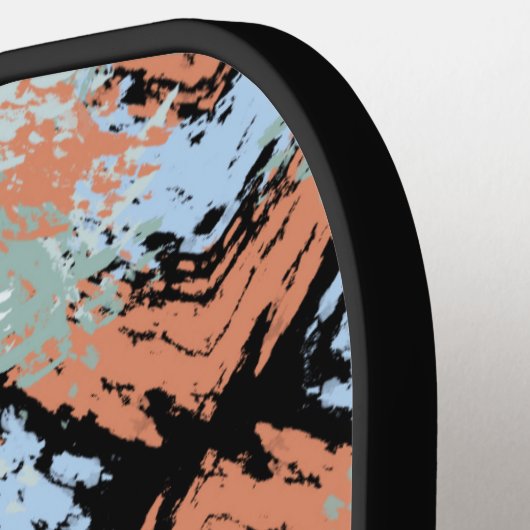 Abstract Split Ends Pattern And Soft Pastels ピックルボールラケット (左詳細)