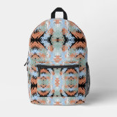 Abstract Split Ends Pattern And Soft Pastels プリントバックパック (正面)