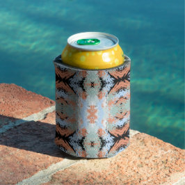 Abstract Split Ends Pattern And Soft Pastels 缶クーラー