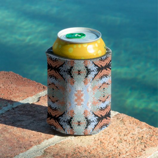 Abstract Split Ends Pattern And Soft Pastels 缶クーラー (インサイチュ プール)