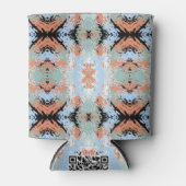 Abstract Split Ends Pattern And Soft Pastels 缶クーラー (正面)