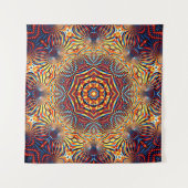 Abstract square background. Symmetric round decora タペストリー (正面(横))