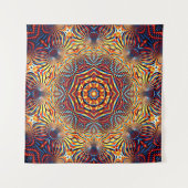 Abstract square background. Symmetric round decora タペストリー (正面)