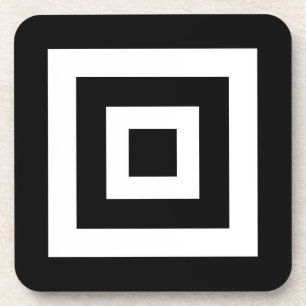 Abstract Squares in Black & White コースター