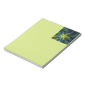 Abstract Star, Shiny Blue Green Golden Fractal Art ノートパッド (回転)