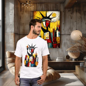 Abstract Statue of Liberty | Modern Expressionism Tシャツ