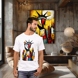 Abstract Statue of Liberty | Modern Expressionism Tシャツ
