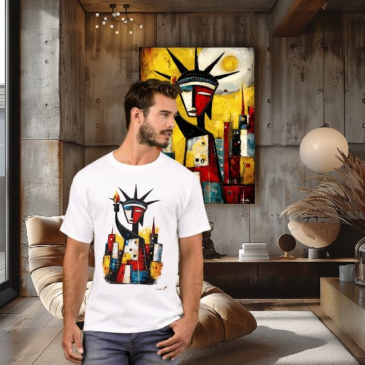 Abstract Statue of Liberty | Modern Expressionism Tシャツ