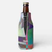 Abstract Stencil Art Adult Any Age Birthday Party ボトルクーラー (ボトル裏面)