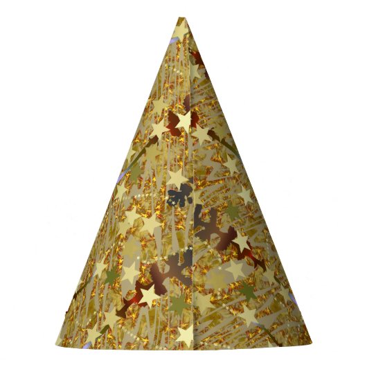 Abstract Stencil Art Sparkling Pattern Any Age パーティーハット (裏面)