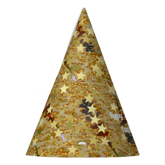 Abstract Stencil Art Sparkling Pattern Any Age パーティーハット (左)