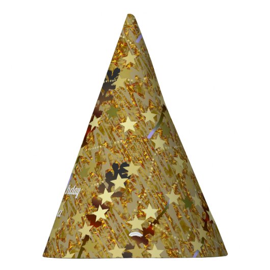 Abstract Stencil Art Sparkling Pattern Any Age パーティーハット (右)