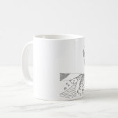 Abstract stick figure custom mug giraffe コーヒーマグカップ (正面左)