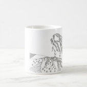 Abstract stick figure custom mug giraffe コーヒーマグカップ (中央)