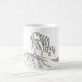 Abstract stick figure custom mug giraffe コーヒーマグカップ (中央)